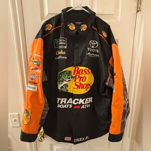 Bass Pro Shops Black and Orange Martin Truex Jr Racing Jacket